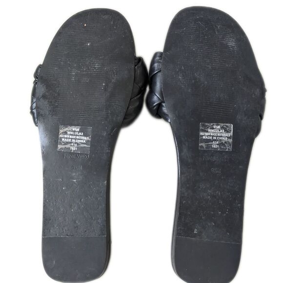 Nine West braided woven sandal slides, flat summer shoes, size 9.5 - Picture 3 of 4